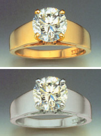 White gold makes sales yellowish tints in diamonds